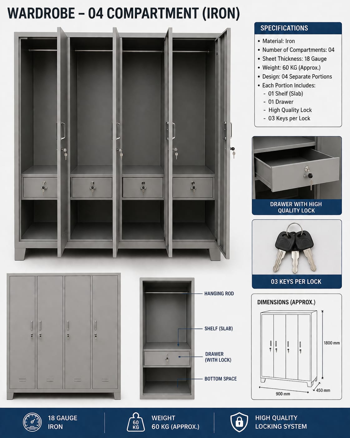 Bank-Grade Vault Safe with Relocking Device